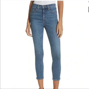 Veronica Beard Kate crop blue denim
